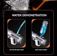Pistolet à eau électrique automatique avec lumière LED, portée de tir de 12 m, absorption automatique de l'eau, étanche, jouet de tir pour piscine d'été