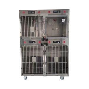 Ruang oksigen suhu konstan kandang fisioterapi inframerah dengan lampu hangat untuk peralatan Diagnosis hewan peliharaan rumah sakit anjing - Product Image 1