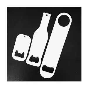 Factory Price White Sublimation Stainless Steel Wine Bottle Openers Double Sided Sublimation Beer Bar Metal Bottle Opener