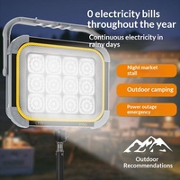 Batterie Lanrui 5860 7200mAh 4.2V, indice de protection IP65, grande capacité, 4 panneaux solaires rechargeables pour le camping en plein air et la lumière de travail nocturne