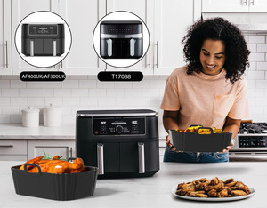 Custom High Quality Non-Stick 2-Pack Silicone Air Fryer Liners - Product Image 3
