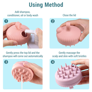 2 uds. Masajeador de cuero cabelludo, cepillo de champú, arandela de cabeza de silicona, ducha de mano, depurador de cuero cabelludo, cepillo de limpieza para eliminar la caspa - Product Image 6