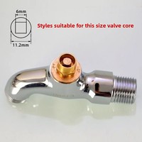 Clé de radiateur et de robinet en laiton, moderne et minimaliste, double face, antivol, verrouillable, à ouverture rapide pour compteur d'eau d'évier utilitaire