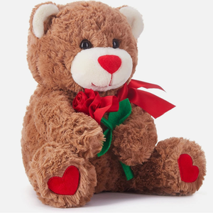 Ours en peluche marron personnalisé pour la Saint-Valentin, jouet doux et rembourré pour enfants, très vendu - Product Image 2
