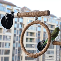 Jouet pour perroquet : Échelle spirale à ventouse, barre d'escalade, support en corde de chanvre et PVC, bâton de griffage, entraînement interactif
