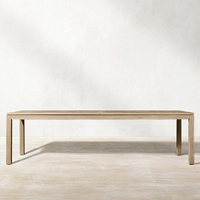 Ensemble de Table à Dîner Extensible en Teck Vieilli pour Extérieur Avec Chaises en Corde Tressée, Meubles de Jardin en Bois de Teck Massif