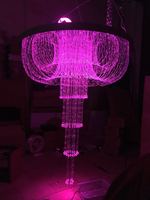 Centre de table luxueux en fibre optique, lustre LED, pièces centrales pour mariages