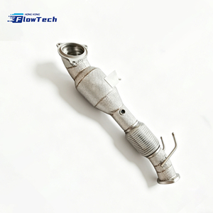 Downpipe turbo haute performance pour Ford Focus 1.5T EcoBoost MK3 MK4 en acier inoxydable T304 avec bouclier thermique - Product Image 2