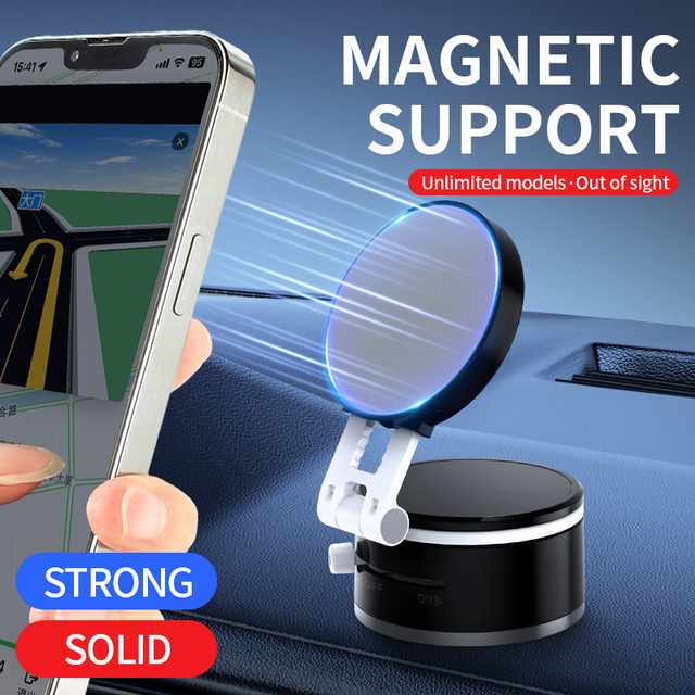 New Arrival 360 Degree Rotating Extendable Foldable Car Screen Phone Holder with Strong Magnets for Car and Desk Use