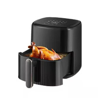 Friteuse à air intelligente à écran tactile 5,5 L 1200 W - Friteuse numérique sans huile en acier inoxydable pour une cuisine saine à la maison