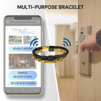 Bracelet NFC de Luxe en Coque de Noix de Coco avec Boucle Magnétique, Bracelet Intelligent RFID 13,56 MHz pour Contrôle d'Accès Hôtelier, Cadeaux NFC OEM/ODM