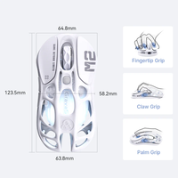 GravaStar Mercury M2 Gaming Mouse Hollowed-out Sci-Fi Aesthetic Wireless Mouse PAW3395 Sensor High Precision for Pro Gamers