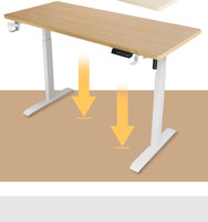 Table de bureau personnalisée fonctionnelle en bois et métal avec hauteur réglable électrique pour ordinateur