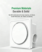 Ventilateur d'extraction axial ultra-plat 81 mm, 90 CFM, aspiration puissante, roulement à billes, fonctionnement silencieux, design moderne pour cuisine et salle de bain