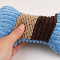 Jouet à mâcher en peluche couineur en forme d'os en polaire de maïs pour chiens et chats, coussin molaire pour le nettoyage des dents, classique et populaire