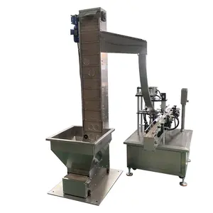 Automatic capping machine with vacuum sealing system glass jars capper iron cap screwing equipment