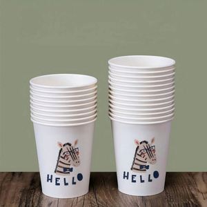 Gobelets en carton jetables à paroi simple, durables et étanches, avec couvercle assorti, imprimés sur mesure pour fêtes et café - Product Image 5