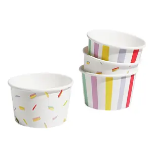 Wholesale factory supplier food grade quality guarantee paper cup for ice cream dessert yogurt packing