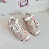 Breloques de chaussures DIY style Balletcore avec perles et papillons pour baskets, clips de chaussures à nœuds en ruban style Coquette, accessoires de bijoux (uniquement)