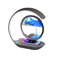 Chargeur sans fil 15W au design unique en forme de sablier, lampe de bureau décorative, veilleuse intelligente pour chambre à coucher