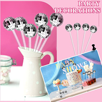 Spot party cup décor 18cm mode pas cher mignon coloré boisson miroir acrylique disco ball cocktail agitateur