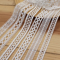 Dentelles brodées en coton blanc personnalisées, garnitures brodées en soie de lait pour accessoires vestimentaires et robes