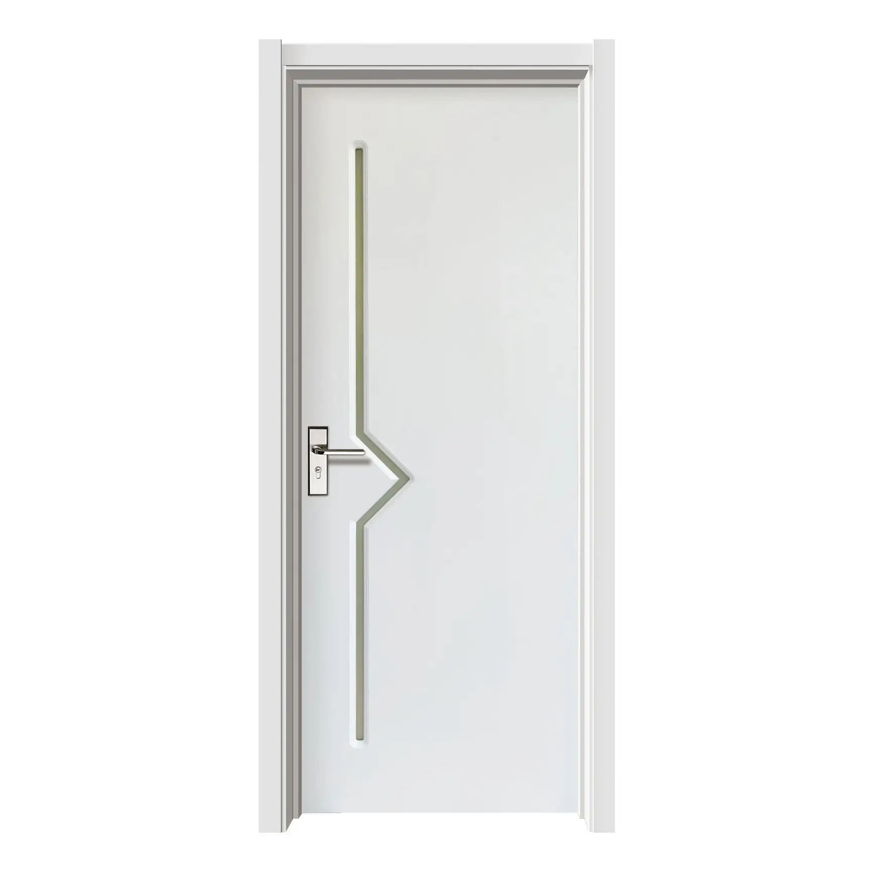 Nouveau Design Europe Type Maison Hôtel Chambre Porte Pvc Mdf Porte Solide En Bois Pour Appartement