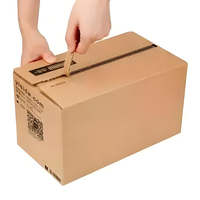 Boîte d'expédition en carton ondulé personnalisée avec bande de fermeture éclair, écologique, jetable, scellée