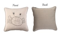 Housse de coussin personnalisée avec impression sérigraphique, motif crabe de dessin animé adorable, douce et décorative pour grossistes
