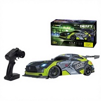 Voiture de course RC 4x4 SJY-S924/S923 1:16 avec lumières LED, 4 canaux, télécommande 20m, pneus en plastique, câble USB et piles incluses