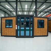 Maison conteneur préfabriquée extensible 40Ft 30Ft 20Ft en acier léger, Villa pliable préfabriquée, Maison modulaire pliable