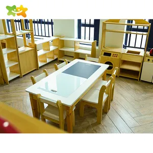 Mainan Daycare pusat pendidikan dini furnitur pusat Daycare tahan lama kayu