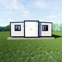 Casa Contenedor Expandible Prefabricada Tiny Home Móvil Modular con Panel Solar de 40 Pies Portátil Plegable Tipo Cápsula de Acero Ligero