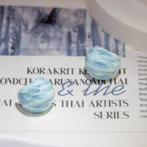 Pendientes de Borla con Piedras Preciosas Reales de Plata con Baño de Rodio y Piedra Lunar Azul Ovalada, Estilo Bohemio, Certificados - Product Image 1