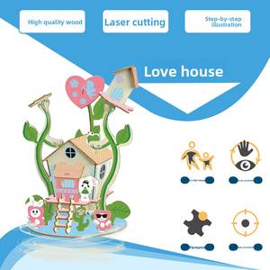 Puzzles 3D en bois DIY, jouets éducatifs faits à la main pour enfants, éducation préscolaire, best-sellers populaires des marchés de rue, à assembler - Product Image 4