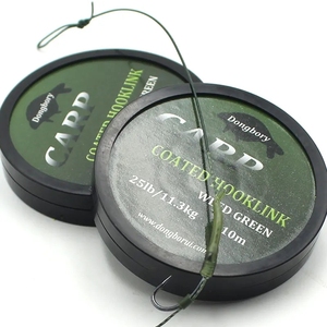 1 pièce de <span class=keywords><strong>fil</strong></span> tressé avec hameçon enduit, 10 m, matériel de pêche à la <span class=keywords><strong>carpe</strong></span>, pour ruisseau, lac, rivière, 15 lb, 25 lb, 35 lb, résistance à la rupture - Product Image 1