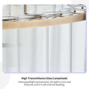 Lámpara de Araña de Latón Art Deco de Lujo para Comedor y <span class=keywords><strong>Hotel</strong></span>, con Varillas de Cristal Escalonadas, LED E12, Venta al por Mayor de Fábrica, Lámpara de Araña Aurora de 3 Niveles - Product Image 4