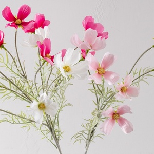 Fleurs artificielles Galsang à 6 têtes en tissu de soie, personnalisées, de haute qualité, pour mariage, mur, Noël, Fête des Mères, Pâques, Nouvel An - Product Image 5