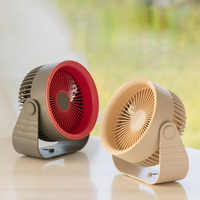 Ventilateur de table mural rechargeable 3600 mAh à commande mécanique, 8 pouces, 4 vitesses, inclinaison à 180°, rotation manuelle, grille amovible