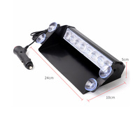Feux stroboscopiques LED pour voiture, rouge/bleu, jaune/blanc, lampes de signalisation, clignotants d'urgence, feux de signalisation pour pare-brise, 12V
