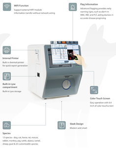 Analizador de Hematología automático para veterinarios <span class=keywords><strong>Mindray</strong></span>, equipo de diagnóstico de sangre veterinaria <span class=keywords><strong>Mindray</strong></span> para uso en hospitales y laboratorios de animales - Product Image 3