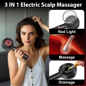 <b>Hair</b> Growth Portable Electric Head Scalp <b>Massager</b> Comb Red Light EMS Vibration Waterproof Oil Applicator for Home Feminine Care - Product Image 3