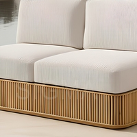 Ensemble de canapés modernes pour l'extérieur, chaise de loisirs, meubles de luxe en teck pour patio, balcon, jardin, imperméable et durable