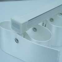 Rail de rideau suspendu ondulé en S blanc de 6 cm, en métal durable, pliable, écologique, avec ruban d'espacement de 145 mm – Grande Vente