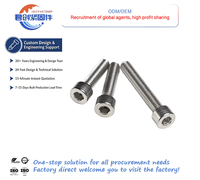 Baut Baja Tahan Karat SS304 A2 70 M6 Kunci Alan Din912 SSbolt Kepala Silinder Baut Soket Heksagonal