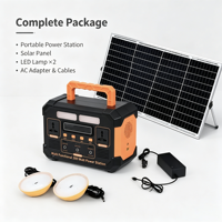 Station d'alimentation portable solaire 192Wh 200W avec sortie AC 110V/220V, panneau solaire pliable pour le camping en plein air