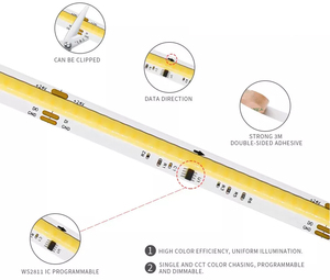 Flusso d'acqua corrente intelligente 24V pannocchia luce striscia 360Led/m CRI RA 90 APP telecomando WIFI bianco corsa pannocchia Led striscia per la casa - Product Image 6