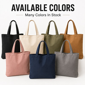 Custom Logo Cotton <b>Canvas</b> Tote Bag with Inner Zipper Pocket Reinforced Handles and Multiple Sizes for Daily Shopping - Product Image 5
