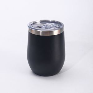 Gobelet à vin isotherme en acier inoxydable à double paroi personnalisé de 12 oz avec couvercle pour café, bière et vin - Anti-fuite - Product Image 3