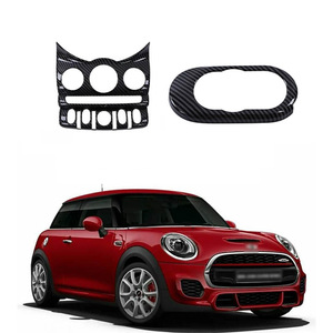 Garniture intérieure style fibre de carbone pour Mini Cooper F55 F56 F57 JCW, accessoires de voiture, couvercle de console AC <span class=keywords><strong>CD</strong></span>, décoration ABS, neuf, brillant - Product Image 2